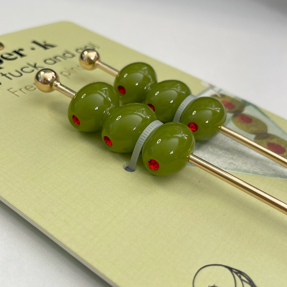 Piper K Olive French Hair Pins